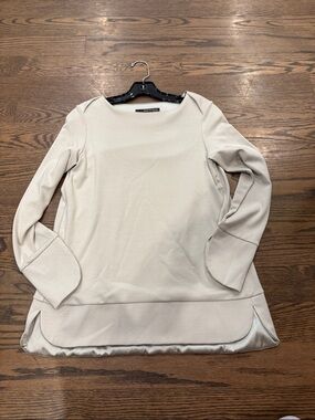Worthington Cream Boatneck Long-Sleeve Tunic